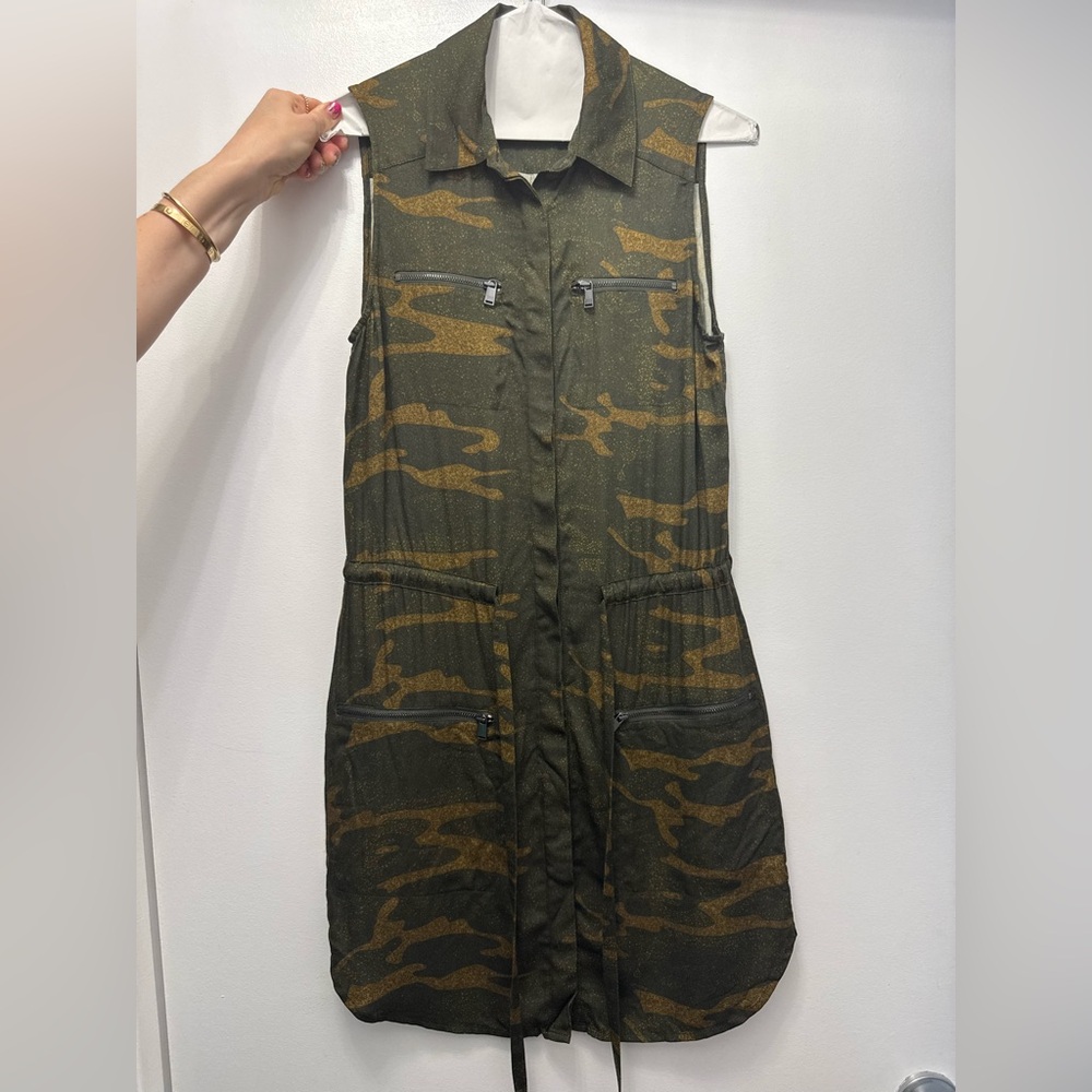 Camouflage haute hippie sleeveless dress xs
